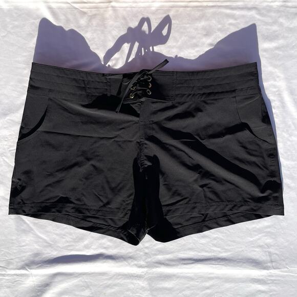 La Blanca Pants - La Blanca Board Shorts Black Womens XL Swim Beach Cruise Vacation Pool